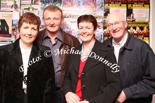 Pictured at the Joe Dolan Reunion Show in the TF Royal Theatre Castleba, from left: Martina and Michael Geraghty, Midfield, and Martina and PJ McLoughlin, Kilkelly.
Photo:  Michael Donnelly
