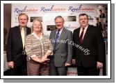 Pictured at the Joe Dolan Reunion Show in the TF Royal Theatre Castlebar, from left: James Cafferty, Irish Showtours; Padraic and Patricia Cafferty, Dublin and Pat Jennings, TF Royal Hotel and Theatre, Castlebar. Photo:  Michael Donnelly