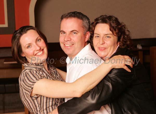 Castlebar Panto 2007, The Rumple Family. Catherine Walsh as Rosie, Walter Donohue as Dame Roxie & Antoinette Starken as Reggie. Photo:  Michael Donnelly