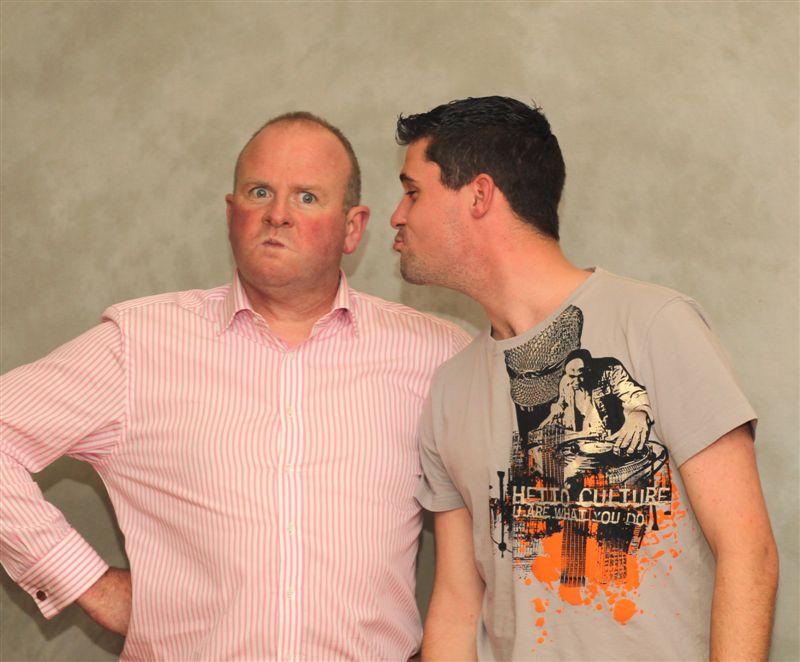 James Murray as Clarence Creep is not impressed when Terry O'Hara as  Colin makes fun