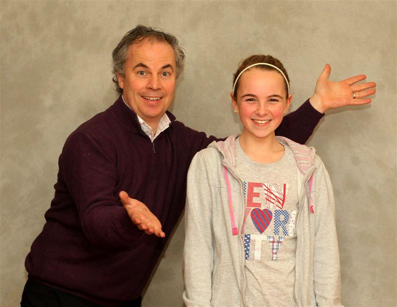 Walter Donoghue as Mother Goose and Annie Sheerin as Priscilla the Goose