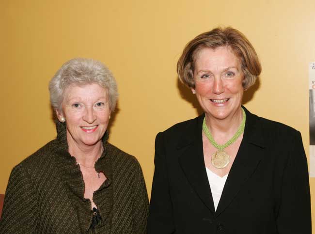 Mary Gilmore and Deirdre Greham Ballina pictured at "Rebecca Storm singing the Barbara Streisand Songbook" in the TF Royal Theatre Castlebar on Sunday night last. � Photo: Michael Donnelly.