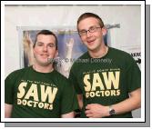 Mark Deane and John Lohan Castlebar were in the right gear at the Saw Doctors in the TF Royal Theatre Castlebar.Photo:  Michael Donnelly