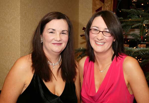 Elizabeth Ward and Agnita Kenny, Athy pictured at the New Years Eve Gala Dinner in Breaffy House Hotel and Spa, Castlebar. Photo Michael Donnelly 