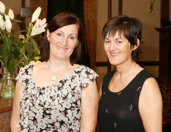 Daly sisters, Claire Locke, Essex and Bernie Walsh, Ardnacrusha Co Clare and originally Loughrea Co Galway pictured at the New Years Eve Gala Dinner in Breaffy House Hotel and Spa, Castlebar. Photo Michael Donnelly 

