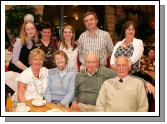 Group pictured at the Ruby anniversary Celebrations of  Fr Paddy Kilcoyne's Ordination in The Park Hotel, Kiltimagh, front from left: Anne O'Malley, Carmel McDonnell, Owen O'Malley and John McDonnell; At back: Maria Kelly, Rosaleen Walsh, Aideen Roughneen, Eddie and Carol Jordan. Photo:  Michael Donnelly