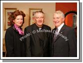 Gerardine and Terence Flanagan  Kiltimagh, pictured  with Fr Paddy Kilcoyne at the Ruby anniversary Celebrations of his Ordination in The Park Hotel, Kiltimagh. Photo:  Michael Donnelly