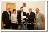 Fianna Fail General Election candidate for Mayo, Dara Calleary, (centre) hands in his nomination paper to Returning Officer, Fintan Murphy, in the Court House Castlebar, included in photo from left: Denis Gallagher Director of Elections, Marie Quinn, Assistant Returning Officer; and Aidan Crowley, Election Agent. Photo:  Michael Donnelly