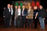 Pictured with Taoiseach Enda Kenny's Homecoming in Royal Theatre Castlebar from left. AJ Prendergast, President Mayo Asociation Dublin; Decclan Marley, Mayo Association Galway, Seamus Keane Newport Fine Gael Secretary;Pete O'Donnell, Westport FG;Minister Michael Ring,Juhn and Una Murphy and Kevin J Marley. Photo:Michael Donnelly