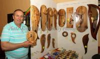 Sean Mahony, Craughwell Co Galway with his Decorative Time Pieces  at Roundfort Agricultural Show 2012. Photo: © Michael Donnelly Photography