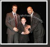 Kevin O'Neill  was awarded the Gaelic Football award which was accepted by himself and James McHale Knockmore from Guest of Honour Paul McGrath at the Western People Mayo Sports Awards 2006 presentation in the TF Royal Theatre Castlebar. Photo:  Michael Donnelly