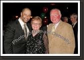 Guest of Honour Paul McGrath pictured with Bridie and Paddy Moran at the Western People Mayo Sports Awards 2006 presentation in the TF Royal Theatre Castlebar. Photo:  Michael Donnelly