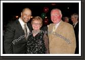 Guest of Honour Paul McGrath pictured with Bridie and Paddy Moran at the Western People Mayo Sports Awards 2006 presentation in the TF Royal Theatre Castlebar. Photo:  Michael Donnelly