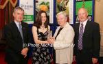 Sarah Treacy  Moynalvey Athletic Club, is presented with her award at the Waterford Crystal A.A.I,  Juvenile Star Awards in the Belmont Hotel, Knock by  Brenda Synott chairperson National Juvenile Committee AAI, included in photo are Patsy McMonagle Vice-president AAI and Michael Gaffney, Waterford Crystal (sponsor). Photo Michael Donnelly

