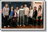 Finalists at the Mayo News Mayo Athletic awards from left: Gerard Kelly, Castlebar AC (International achievement winner); Ailsing Costello, Claremorris AC (Joint Juvenile Female Track and Field winner);  Aoife Mulroy, Swinford AC (Juvenile Female Cross Country winner); Cian McManamon Westport AC (Joint Juvenile Male Track and Field winner); Daniel Murray Ballina AC (Juvenile Male Cross Country Winner); Laimonas Ruibys  (Joint Juvenile Male Track and Field winner); Jenny Hughes, (Joint Juvenile Female Track and Field winner); brege Blehein-McHale, Mayo AC (Masters Athlete of the Year) and Pamela Hughes, Westport AC (Overall  Athlete of the Year.  Photo:  Michael Donnelly