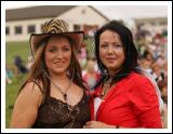 Denise Casserly, Frenchpark and Jenny Flanagan Ballaghaderreen pictured at the "Craic on the Track"  at Ballinrobe Racecourse on Sunday.  Photo: Michael Donnelly.
