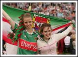 Lisa Ruane Claremorris and Rosemary Kelly Castlebar, keeping the flag flying at the"Craic on the Track" at Ballinrobe Racecourse on Sunday.  Photo: Michael Donnelly.