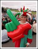 Emma Joyce, London, daughter of Martin Joyce Ballinrobe pictured at the Mayo v Laois game on the Big Screen at the "Craic on the Track" at Ballinrobe Racecourse.  Photo: Michael Donnelly.