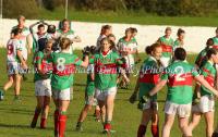 Carnacon Ladies celebrate after defeating St Brigids, Kiltoom Co Roscommon in the Tesco Connacht Ladies Gaelic Football Senior Club Championship final in Canon Gibbons Park Claremorris. Photo: © Michael Donnelly Photography