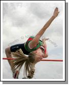 Caoimhe King Westport was the winner of the Girls U-16 High Jump at the Mayo finals of the HSE Community Games in Claremorris. Photo:  Michael Donnelly