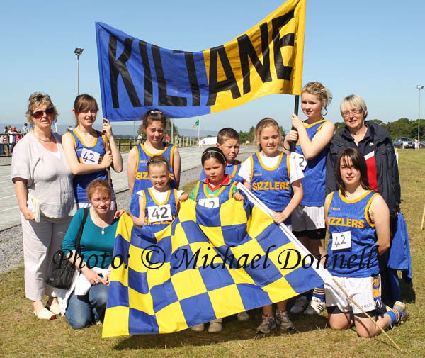 Kiltane area team at the Mayo finals of the HSE Community Games in Claremorris Track.Photo: © Michael Donnelly