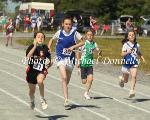 In the home straight in the girls  Relay at the Mayo finals of the HSE Community Games in Claremorris Track.Photo: © Michael Donnelly