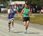 Checking out the opposition in the Boys U-16 Relay at the Mayo finals of the HSE Community Games in Claremorris Track.Photo: © Michael Donnelly