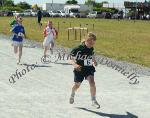 Bridget Mills, Ballina 1st home in  her heat of the Girls U 10 200M  at the Mayo Community Games  County Finals.Photo: © Michael Donnelly