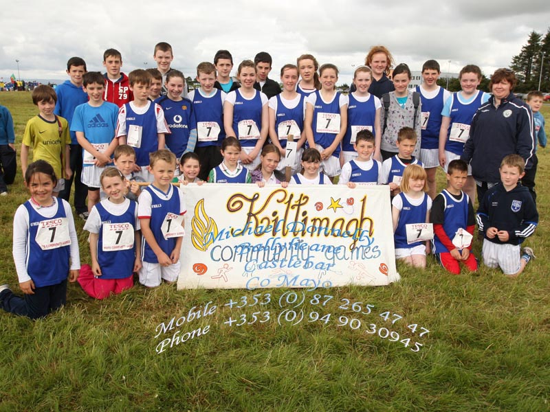 Kiltimagh area athletes at Mayo Community Games Athletic Finals at Claremorris Track. Photo:Michael Donnelly