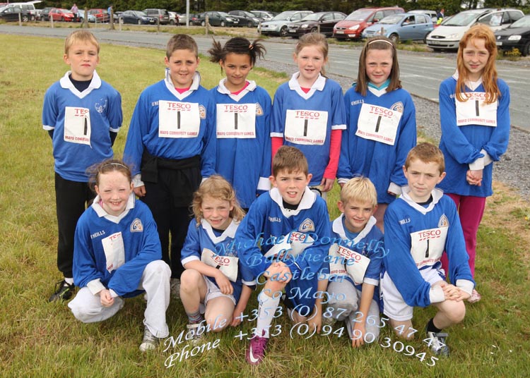 Breaffy area team at Mayo Community Games Athletic Finals at Claremorris Track. Photo:Michael Donnelly