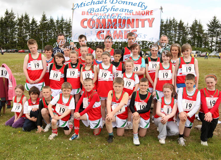 Belmullet /Kilmore area at Mayo Community Games Athletic Finals at Claremorris Track. Photo:Michael Donnelly