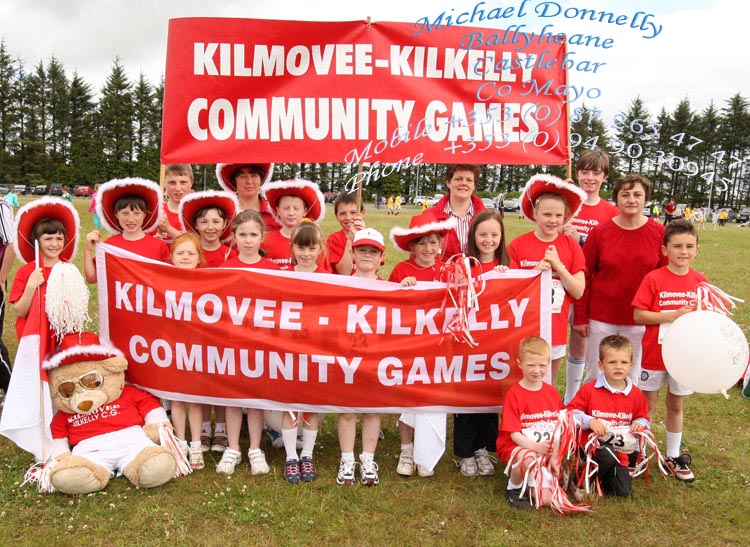 Kilkmovee / Kilkelly won best  dressed area at Mayo Community Games Athletic Finals at Claremorris Track. Photo:Michael Donnelly