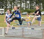 Caoimhe Loftus, Kilmurry area winning her heat in the 60m Girls U-10 in flying form and getting Silver in final at Mayo Community Games Athletic Finals at Claremorris Track. Photo:Michael Donnelly