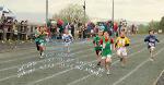 Luke Dawson Westport gets home first in the Boys U-10 2000m at Mayo Community Games Athletic Finals at Claremorris Track. Photo:Michael Donnelly