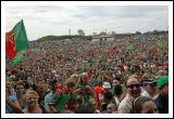 Some of the crowd at the presentation of the cup in the Bank of Ireland Connacht Senior Football Championship in McHale Park Castlebar