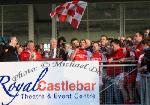 Myles Kelly sings as Ballintubbers celebrate after defeating Castlebar Mitchels in the TF Royal Hotel and Theatre Mayo Senior Football Championship final in McHale Park.Photo:Michael Donnelly