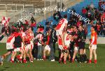 Ballintubbers celebrate  after defeating Castlebar Mitchels in the TF Royal Hotel and Theatre Mayo Senior Football Championship final in McHale Park