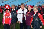 Ballintubber fans are happy after Ballintubber defeated Castlebar Mitchels in the TF Royal Hotel and Theatre Mayo Senior Football Championship final in McHale Park from left: Leah Horan, Tom McGrath, Josephine Horan, Ann Duffy and Patricia Plunkett.Photo:Michael Donnelly