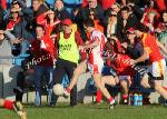 John Feeney watches  his team defeat  Castebar Mitchels in the TF Royal Hotel and Theatre Mayo Senior Football Championship final in McHale Park