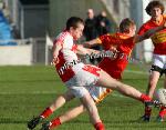 Ballintubbers Cillian O'Connor in action  against Castebar Mitchels in the TF Royal Hotel and Theatre Mayo Senior Football Championship final in McHale Park