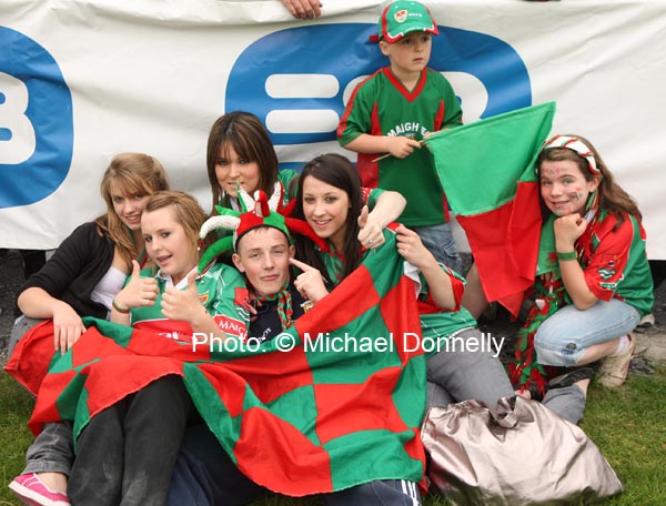 Supporters from Crossmolina and Lahardane pictured at the ESB All Ireland Minor Football Final replay in Pearse Park