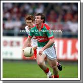 Cathal Freeman in action for Mayo Minors in the ESB All Ireland Minor Football Final in Pearse Park Longford on Saturday last. Photo:  Michael Donnelly