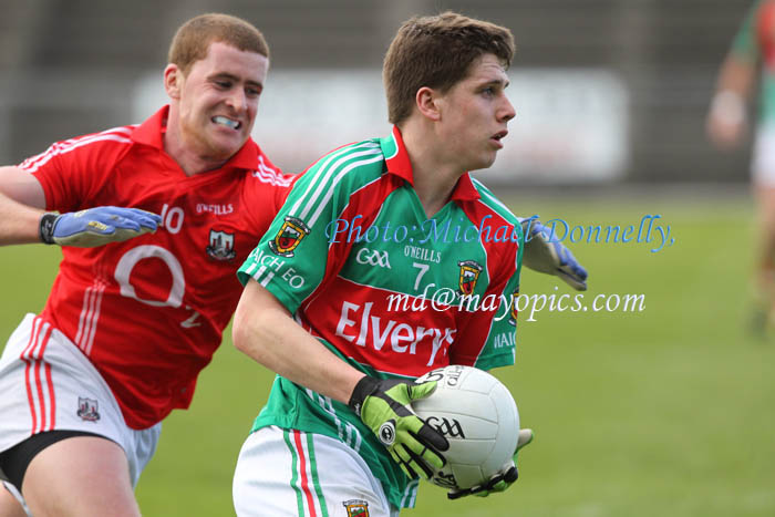 Lee Keegan in action against Cork in the 2011 Allianz Football League Division 1 Round 6 in McHale Park