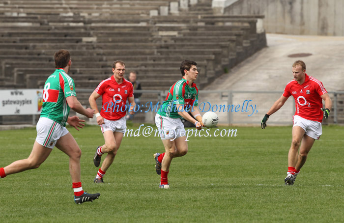 Alan Freeman in action against Cork in the 2011 Allianz Football League Division 1 Round 6 in McHale Park