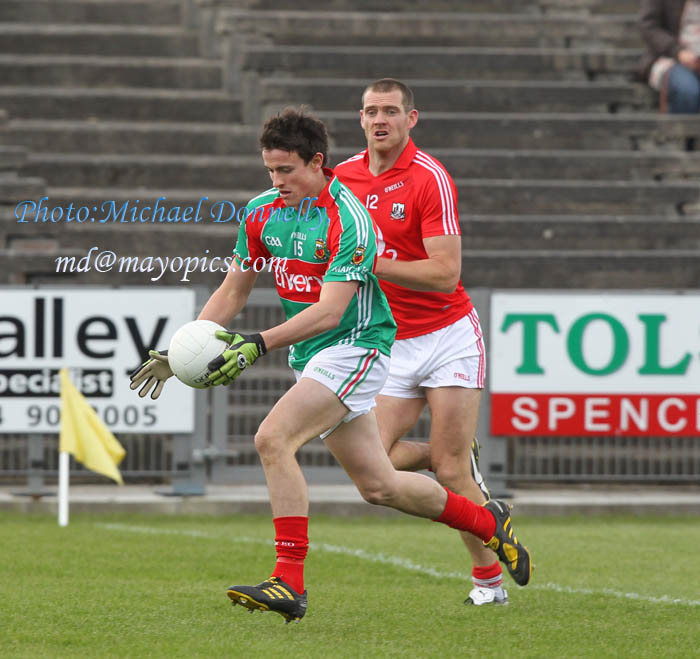 Jason Doherty in action against Cork in the 2011 Allianz Football League Division 1 Round 6 in McHale Park
