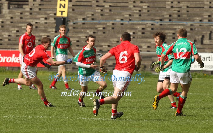 Keith Higgins gets a "Jersey Check" at the Mayo v Cork 2011 Allianz Football League Division 1 Round 6 in McHale Park, Castlebar