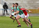 Aidan O'Shea in action for Mayo against Cork in the 2011 Allianz Football League Division 1 Round 6 in McHale Park, Castlebar. Photo:Michael Donnelly, 