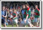 Kevin O'Neill letting fly against Dublin in the 2007 Allianz National Football League Div 1A round 6 in McHale Park Castlebar. Photo:  Michael Donnelly