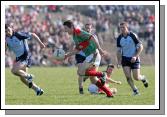 Peadar Gardiner setting up an attack against Dublin in the 2007 Allianz National Football League Div 1A round 6 in McHale Park Castlebar. Photo:  Michael Donnelly