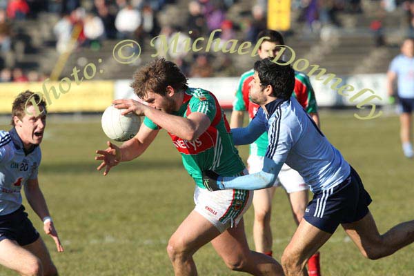 Aiden O'Shea in action against Dublin in the Allianz GAA Football National League Division 1 Round 3 in McHale Park, Castlebar. Photo:  Michael Donnelly